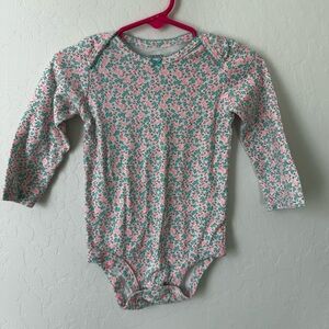 Carter's Pink and Green Floral Bodysuit